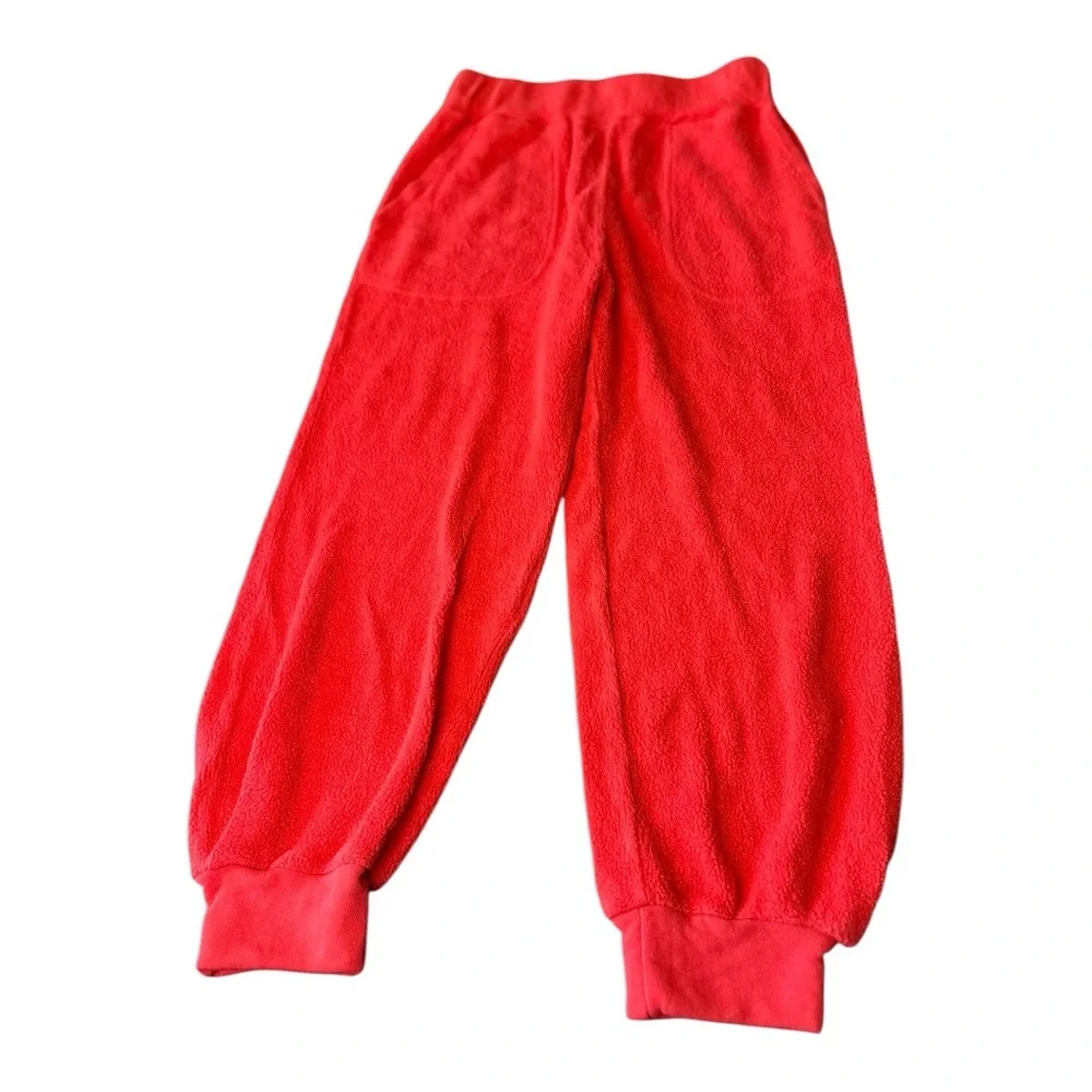 Sundry NWT size small red‎ cherry patch pocket Sherpa joggers